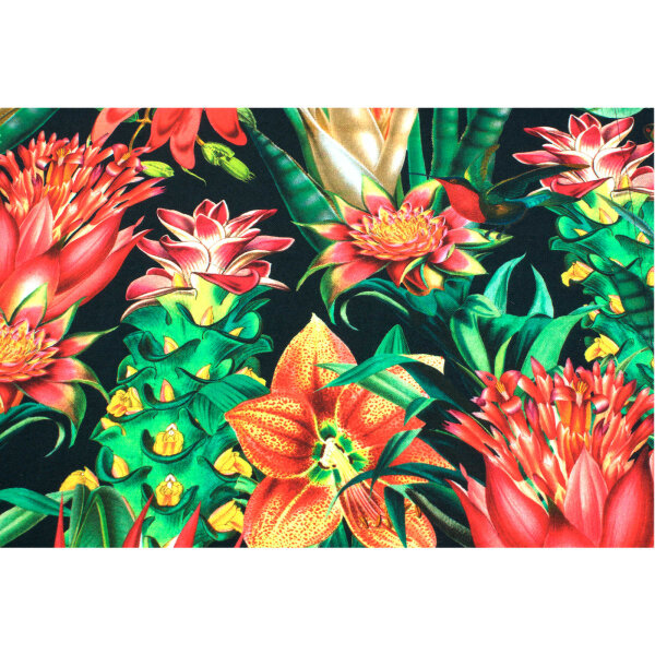 SANDNER Exotic Kissen mit tropischen Blumen