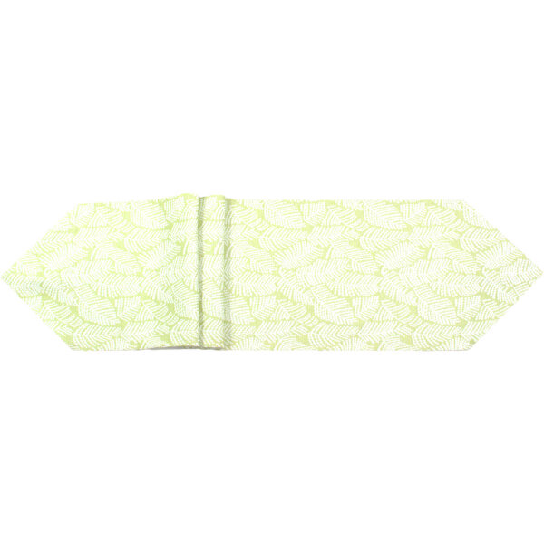 SANDNER Farnwedel Tischband mit gewebten Blätter-Motiv