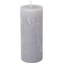 IHR Cylinder Candle Stumpenkerze Ø7x17 cm Silber