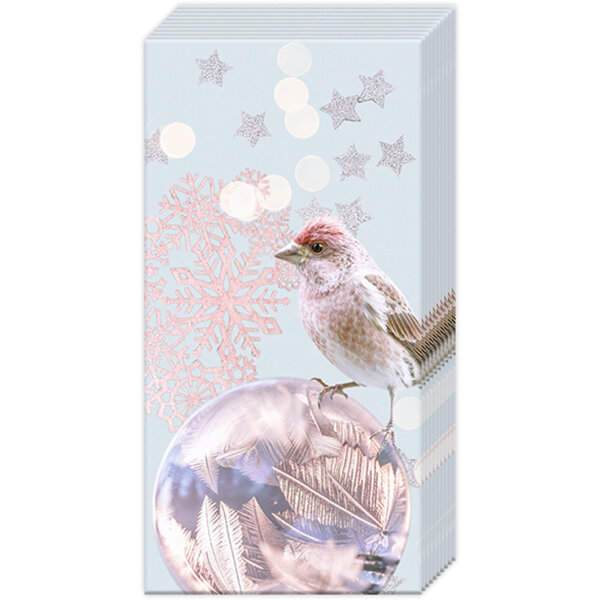 IHR Magical Scene Papiertaschentücher in pastelligen Tönen mit kleinem Vogel