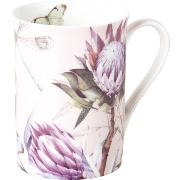 IHR Layana Kaffeebecher mit Königsprotea, Libelle und Schmetterling
