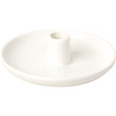 IHR Ceramic Kerzenhalter für Stabkerzen Ø 15 x 5 cm weiß