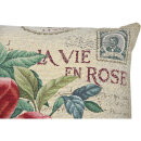 SANDNER Classic Rose Gobelin-Kissenhülle mit nostalgischen Rosen