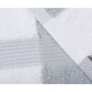 GÖZZE New York Streifen Duschtuch 70x140 cm anthrazit/weiß/silber