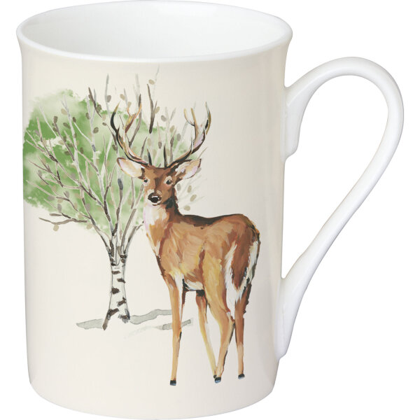 IHR Deer Grove Kaffeebecher mit jungem Hirsch im Wald