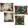 SANDER Crimson Gobelin-Kissen gefüllt mit Weihnachtssternen