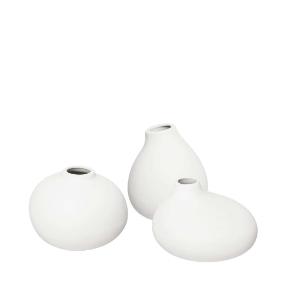 BLOMUS Porzellan-Vase Nona 3er Set white