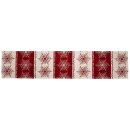 SANDNER Sterne Chenille-Tischläufer 38x165 rot