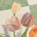SANDER Tulip Patch Gobelin-Kissen gefüllt mit Tulpen