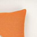 SANDER Dobby Kissenhülle 45x45 cm orange/grau