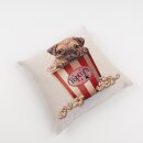 SANDNER Gobelin-Kissenhülle mit Mops in Popcorntüte