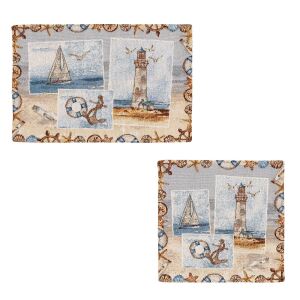 SANDER Postcards Gobelin-Tischset mit maritimen Motiven