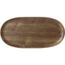 IHR WOODEN PLATE Holzteller 15 x 31 cm oval braun