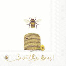 IHR SAVE THE BEES! Lunch-Servietten 33 x 33 cm weiß