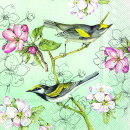 IHR BIRDS SYMPHONY Lunch-Servietten 33 x 33 cm grün